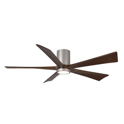 Hunter fan company 53294 builder elite versatile indoor/outdoor 52 inch ceiling fan without light fixture, matte black (2 pack). Irene Brushed Nickel 60-inch 5-blade Hugger Paddle Fan ...