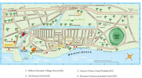 Waikiki Beach Map Waikiki Map ウェディング