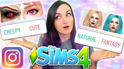 My Instagram Followers Create My Sim Sims 4 Cas Challenge Youtube