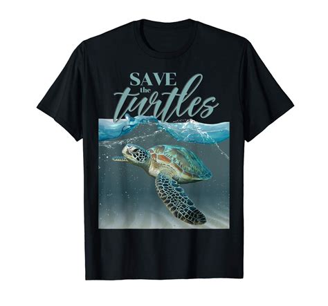 Save The Turtles Tshirt Colorful Sea Turtle T Shirt Teevimy