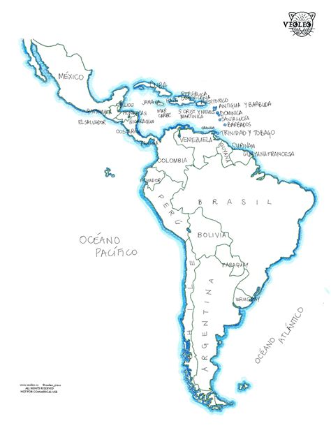 America Latina Mapa Sin Nombres Justinhubbard Me And Mapa De America Images