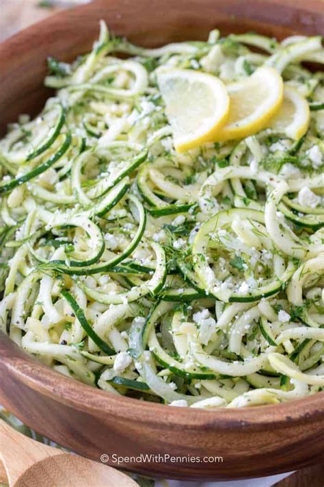 Maybe you would like to learn more about one of these? Zucchini Salad (spiralized) - Spend With Pennies