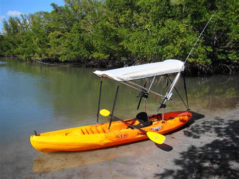 Experienced kayakers always prefer a kayak canopy, that not only protects them from the harmful effects of the sun but also keeps them safe from water and wind. Kayak Canopy Diy & Surfing Kayak Canoe Boat Top Kit ...