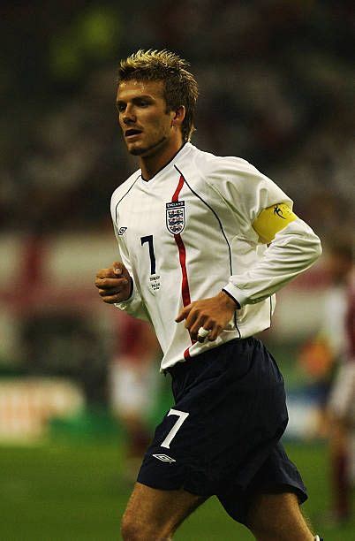 David Beckham Of England In Action During The World Cup Second Round
