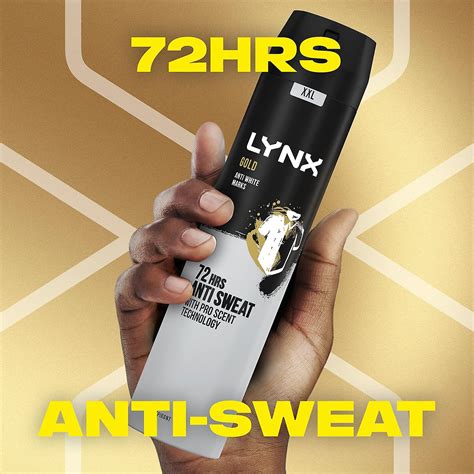 Lynx Xxl Gold 72h Sweat Protection Anti Perspirant Deodorant 3x250ml