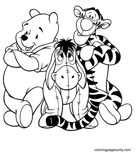 Pooh Hugs Eeyore Coloring Pages Winnie The Pooh Coloring Pages Sexiz Pix