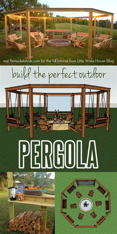 Easy diy fire pit plans. Remodelaholic | Tutorial: Build an Amazing DIY Pergola for ...