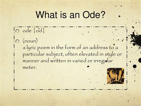 Ppt Odes Or Praise Poems Powerpoint Presentation Free Download Id