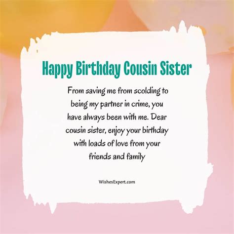 30 Best Happy Birthday Wishes For Cousin Sister