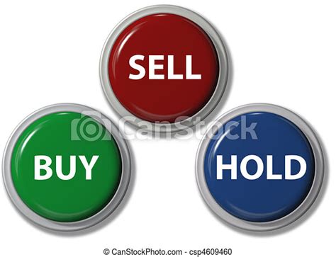 Click Buy Sell Hold Financial Buttons Click On Buy Sell Hold Financial