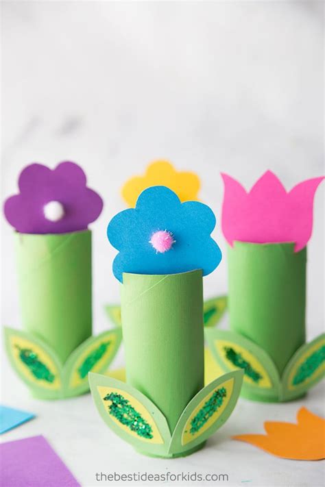 Toilet Paper Roll Flowers Craft The Best Ideas For Kids