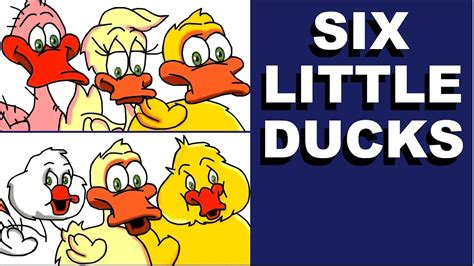 Six Little Ducks With Lyrics Youtube