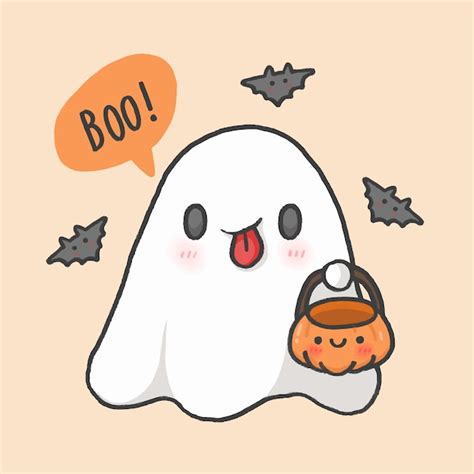 Halloween Cute Ghost Drawing Bmp Get