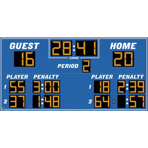 Electro Mech Lx7740 Outdoor Full Featured Lacrossehockey Scoreboard