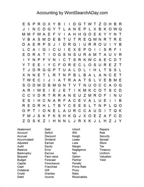Test your brains with word search, word scramble and crossword puzzles license some rights reserved by queercatkitten. Accounting | Hard words, Word find, Word puzzles