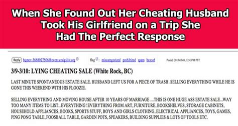 Wife Has A “lying Cheating Sale” After Discovering Her Husband Is