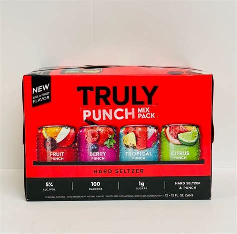 Truly Hard Seltzer Punch Mix Variety Fruit Berry Tropical And Citrus