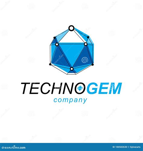 Construction Industry Logo 3d Design Abstract Vector Faceted S Stock
