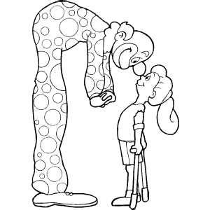 Shoes and accessories coloring pages. Clown Coloring Page