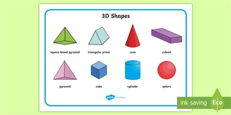 3d Shape Word Mat Word Mat Writing Aid 3d Shape Names Shape