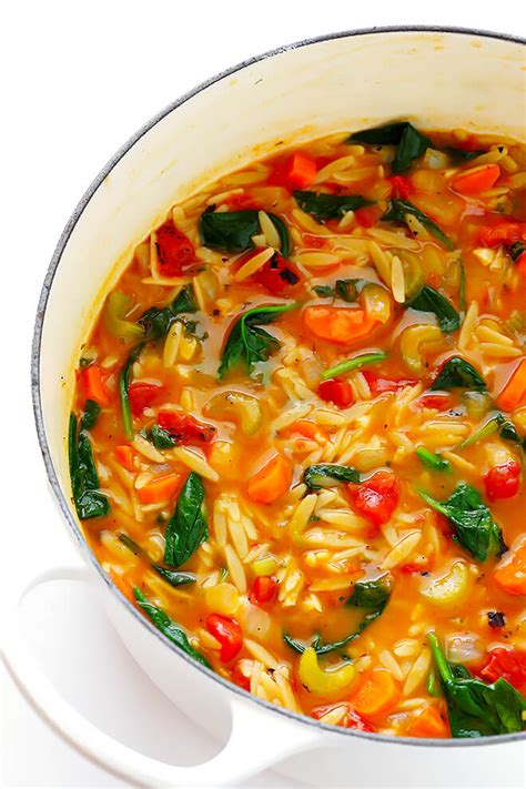 And the beaten egg added at the end helps to thicken the broth and bind everything together. Italian Orzo Spinach Soup | Gimme Some Oven