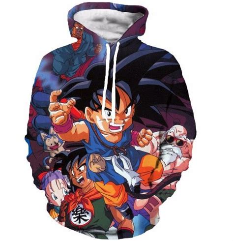 Anime Dragon Ball Z Pocket Hooded Sweatshirts Kid Goku 3d Hoodies