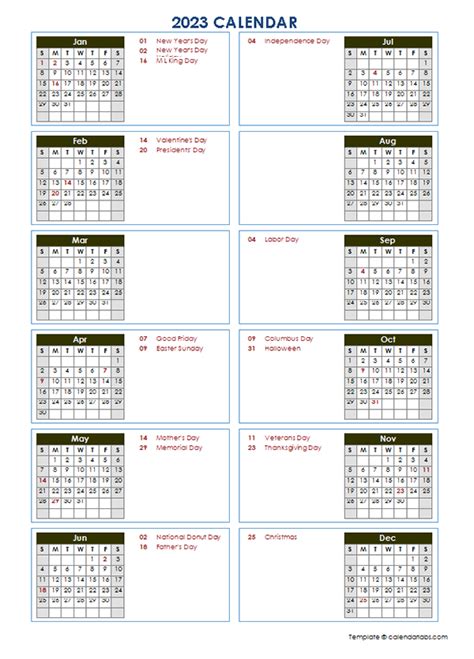 2023 Calendar Free Printable Word Templates Calendarpedia 2023