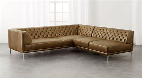 Accents@home gives you a big selection of comfortable sofas. Savile Saddle Leather Tufted Sectional Sofa + Reviews ...