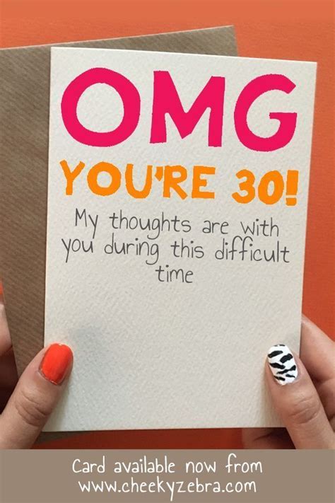Funnny Female 30th Birthday Card This Humor Based 30th Birthday Card