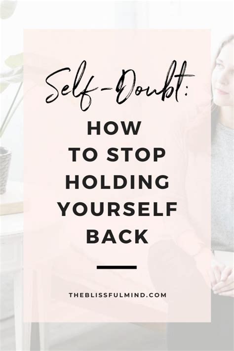 How To Move Past Self Doubt And Do That Thing Anyway The Blissful Mind