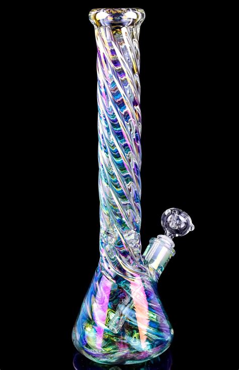 Wholesale Mobius Daisy Glass Beaker Bong Smoke Water Pipe With Oil