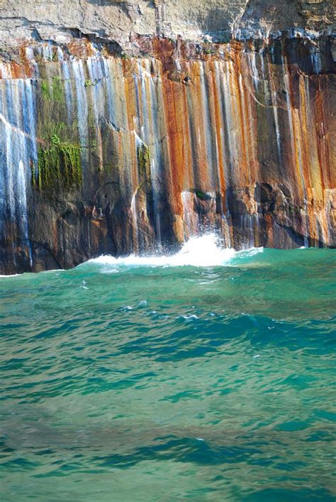 Mineral Trails At The Pictured Rocks Munising Michigan Scenic