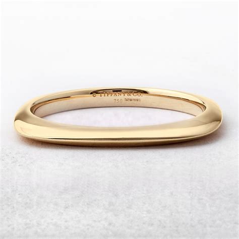 Tiffany 18ct Yellow Gold Bangle Real Gold Jewelry Bracelet Designs
