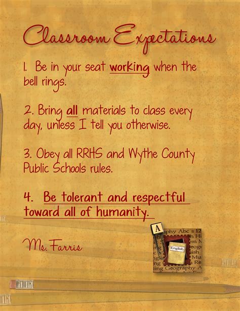 my classroom expectations mprintblog.blogspot.com | Classroom ...