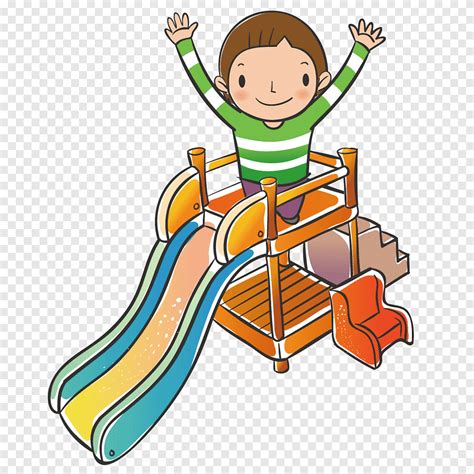 Free Download Playground Slide Cartoon Boy Playing Slide Game