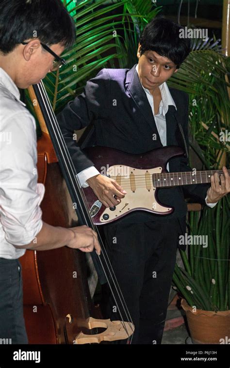 Thai Jazz Musicians Performing In Bangkok Thailand Stock Photo Alamy