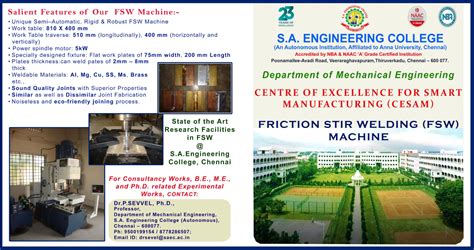Mechanical Engineering Saec Sa Engineering College Autonomous