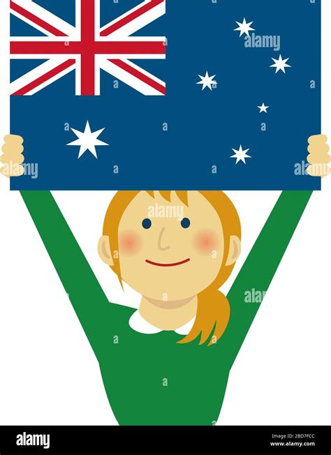 group people holding australian flag stock vector images alamy