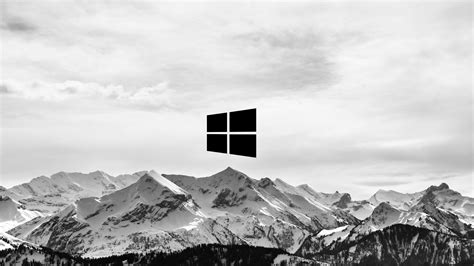 2560x1440 Snow Mountains Windows Logo 5k 1440p Resolution Hd 4k