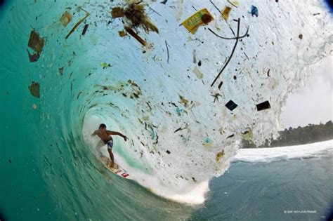 Surfing Trash Island Photographer Captures Startling Images Of Garbage