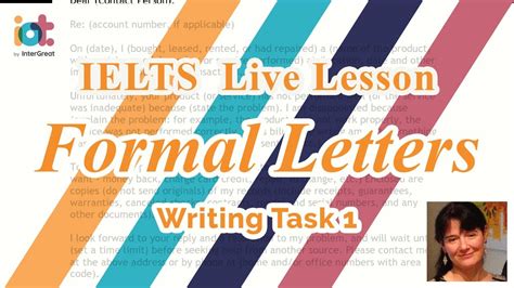 Formal Letters Ielts Writing Task 1 General Training Test Ielts