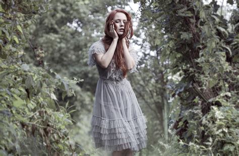 Wallpaper Forest Women Outdoors Model Dress Fashion Spring Clothing Girl Beauty