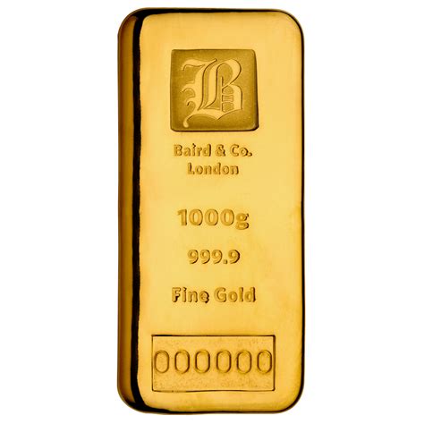 Baird And Co 1 Kilogram Cast Gold Bar Gold Bullion Co