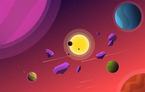 Vector Colourful Space Illustration 217358 Vector Art At Vecteezy