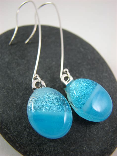 Sky Blue Earrings Long Earrings In Sky Blue Glass Elements Flickr