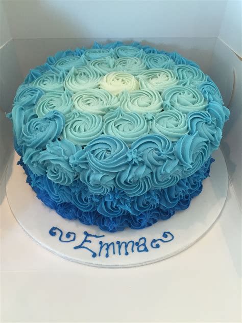 Blue Rosette Cake Cake Rosette Cake Baking