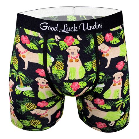 Mens Hula Labrador Retriever Underwear Good Luck Sock