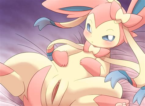 Rule 34 Blush Female Feral Hm3526 Looking At Viewer Lying Nintendo On Back Pokemon Pussy Solo