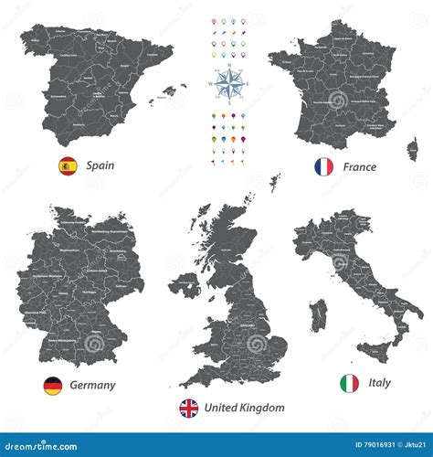 Map Of France And Spain Maping Resources
