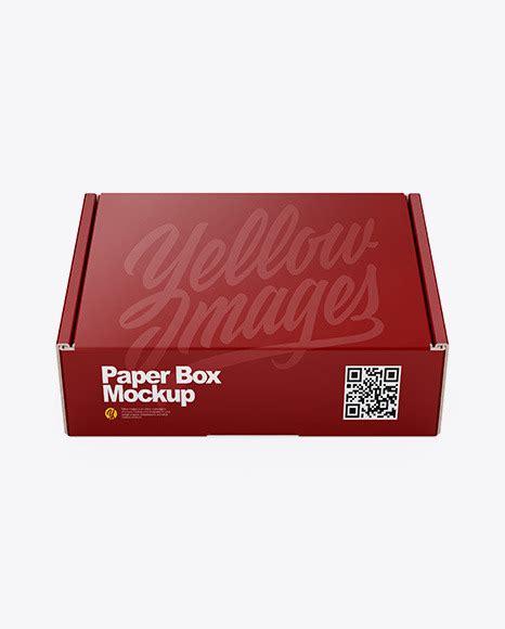 Download Paper Box Mockup - Front View | Exclusive Mockups
